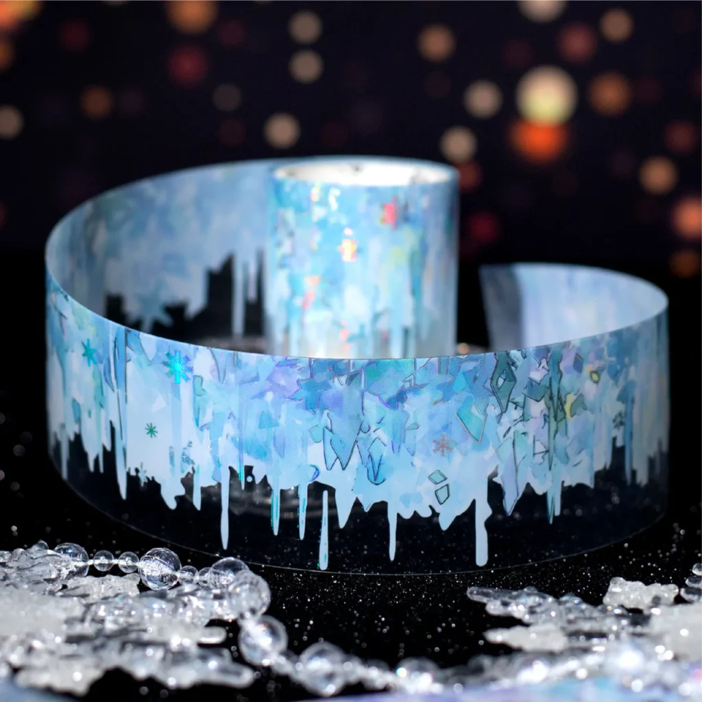 1 Uds./1 lote de cintas adhesivas decorativas, cortina de invierno, diario basura, papel DIY, pegatinas japonesas para álbum de recortes