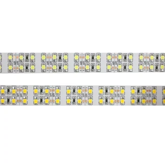 2835 Tira de LED de doble fila 240 LED/m 5m Luz LED suave flexible Blanco cálido CCT DC12V IP20/IP67 Impermeable