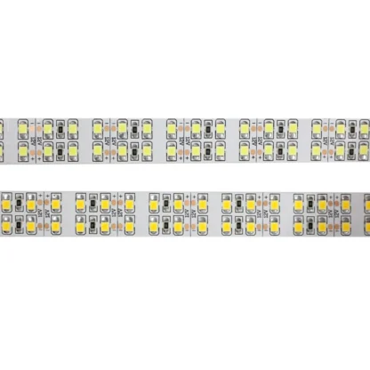 2835 Tira de LED de doble fila 240 LED/m 5m Luz LED suave flexible Blanco cálido CCT DC12V IP20/IP67 Impermeable