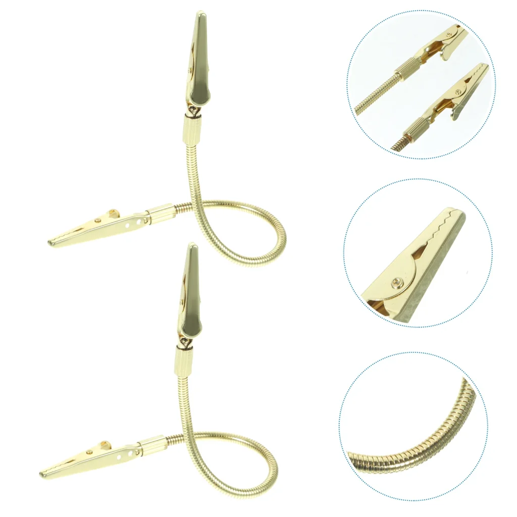 Soporte Individual para cables, abrazaderas de cocodrilo DIY de aleación de aluminio, foto, 2 uds.