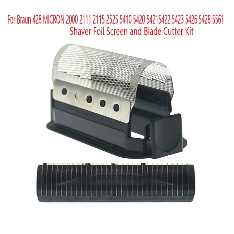 Pantalla de lámina y Kit de cortador de cuchillas para Braun 428, Micrometre 2000, 2111, 2115, 2525, 5410, 5420, 54215422, 5423, 5426, 5428, 5561