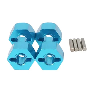 4 Uds K949-12 adaptador de asiento de rueda hexagonal de 12mm para Wltoys K949 10428-A coche de escalada de cuatro ruedas piezas de coches RC azul cielo
