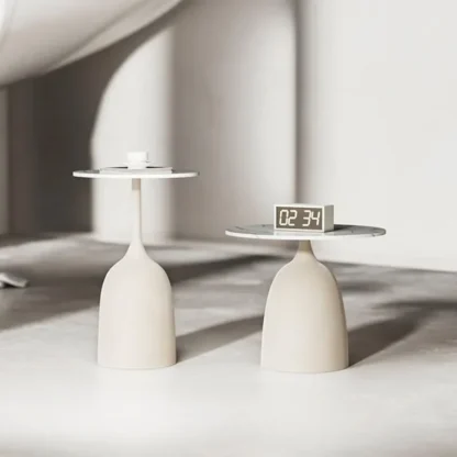Mesita para café de sala de estar blanca, diseño moderno, mesa auxiliar minimalista para el hogar, redonda estética, Tavolino Da Salotto Tavolino Da Salotto