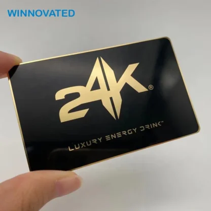 10 0, piezas. Tarjeta de visita VIP de metal negro única personalizada con logotipo