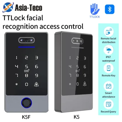 Ttlock-controlador de bloqueo inteligente con reconocimiento Facial, dispositivo de Control de acceso Facial, teclado biométrico de huellas dactilares, TThotel G2, Wifi Hub