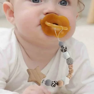 Nuevos Clips para chupete de bebé, mordedores con nombre personalizado, juguetes, soporte para pezones, cadena con Clip, accesorios para bebés, regalos para recién nacidos personalizados