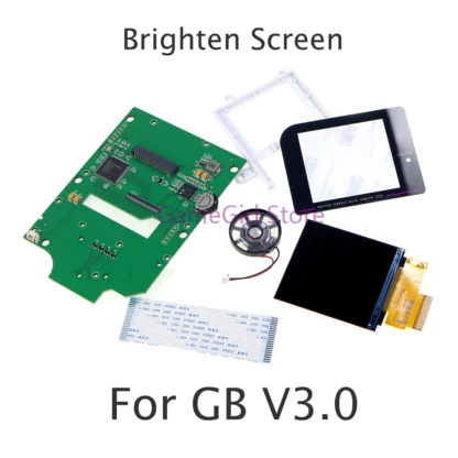 1 Juego para Nintendo Gameboy GB V3.0 pantalla destacada pantalla LCD de brillo de 2,6 pulgadas Kit de reemplazo de pantalla IPS