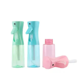 Botellas de pulverización de alta presión de 200ML, botellas recargables, regadera de niebla continua, pulverizador de agua automático para peluquero y salón