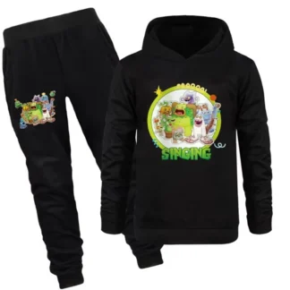 Conjunto de chándal para niños de My SINGING MONSTERS, 2 uds., pantalones con capucha, ropa para bebés, ropa de calle para niños y niñas, trajes de primavera y otoño