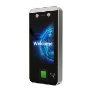 Máquina de asistencia cinco en uno, código Pin, huella dactilar, verificación de Palma, tarjetas RFID, escaneo, cámara de reconocimiento facial