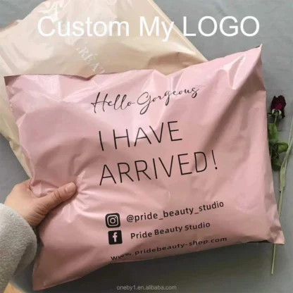 Bolsa de plástico reciclable para envío de ropa, embalaje de mensajería con logotipo personalizado impreso