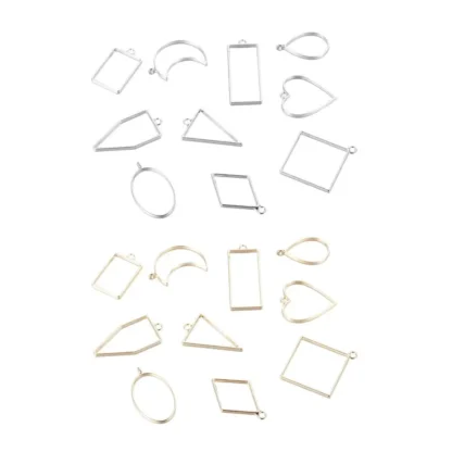 10x dijes geométricos colgantes pulsera DIY joyería encontrar artesanías con/