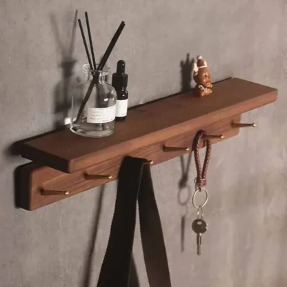 Colgador de ropa de pared multifuncional de madera, ganchos organizadores, colgador de almacenamiento de ropa, pasillo de entrada, vestidores, dormitorio