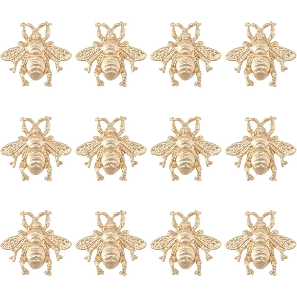 12 Uds. Broche de abeja, conjunto de alfileres de aleación de oro, broche de abeja Vintage, Pin de solapa, abrigo, traje, camisa, accesorios para cuello