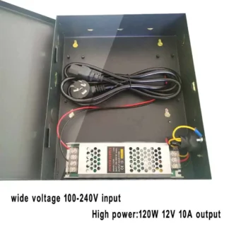 Fuente de alimentación de acceso, amplio voltaje, entrada de 100V-240V, salida de 12V, 10A, alta 120w, 8 Uds., cerradura que puede funcionar está se adapta a todas nuestra placa de acceso