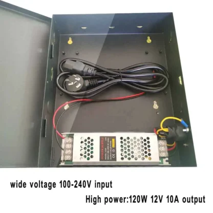 Fuente de alimentación de acceso, amplio voltaje, entrada de 100V-240V, salida de 12V, 10A, alta 120w, 8 Uds., cerradura que puede funcionar está se adapta a todas nuestra placa de acceso