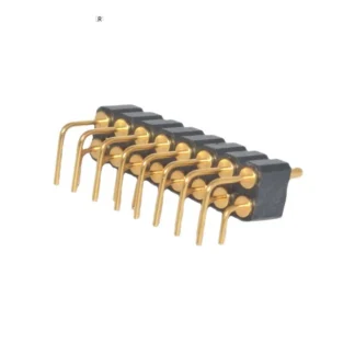 Tipo personalizado, conector de clavija pogo de paso 2,0 de dos filas de 16 pines con cola doblada