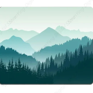 Alfombrilla de ratón para juegos de ordenador con hermoso paisaje de montaña verde, alfombrilla de ratón duradera de goma antideslizante, 18x22cm