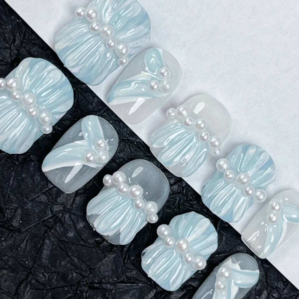 Prensa hecha a mano para uñas, blanqueamiento colorido, lindo, extraíble, reutilizable con calidad Premium, 100%, venta al por mayor, 24690