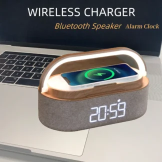 ERIKOLE Audience S29 Altavoz Bluetooth 2500Mah Batería 15W Carga inalámbrica Reloj digital Pantalla Luz nocturna Despertador