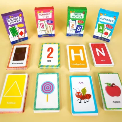 Tarjetas de aprendizaje Montessori para bebés, números, colores y formas, juguetes interactivos de aprendizaje, entrenamiento cognitivo, primeros palabras