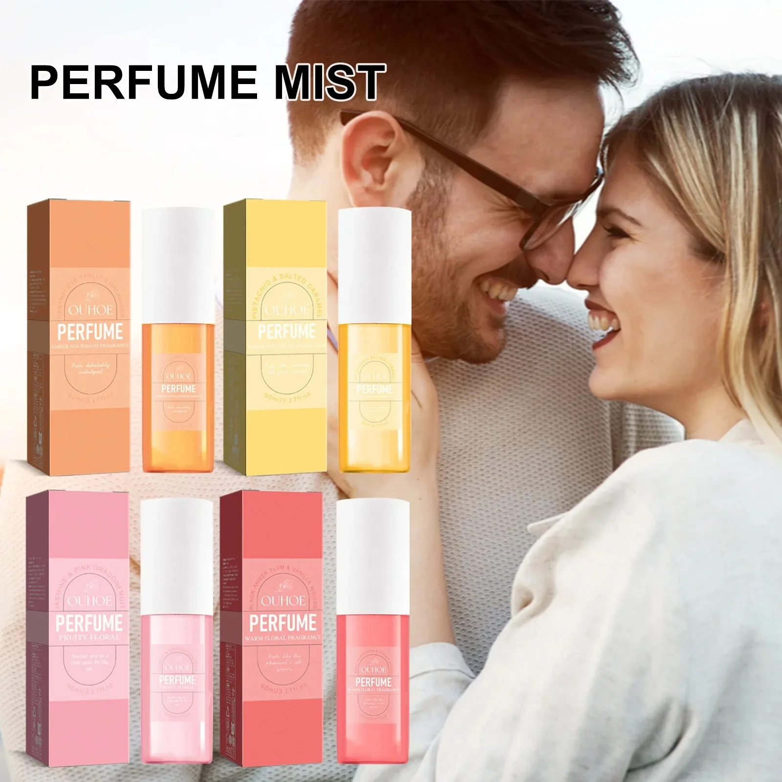 Spray de Perfume para mujer, fragancia duradera de 90ML, fragancia ámbar de alta calidad, perfume llamativo de lujo delicado para citas