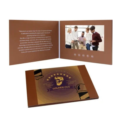 Personalizado, gran oferta, pantalla lcd de 10,1 pulgadas, felicitación para negocios, tarjeta de libro de música, folleto de vídeo, mailer