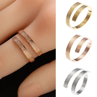 Anillo abierto de escritura Ayatul Kursi para mujer, joyería de caligrafía árabe, regalo ajustable del Corán, religión musulmana Islámica