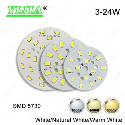 10 Uds. Panel de luz SMD5730 de alta potencia 3W 5W 7W 9W 12W 15W 18W 24W Panel de luz PCB con LED para bombillas LED de techo DIY