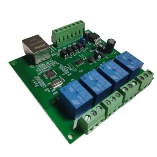 Placa de Control remoto LAN Ethernet RJ45 TCP/IP WEB con controlador de red UDP W5500 de relé de 4 canales