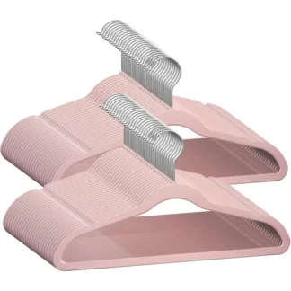 50 perchas de terciopelo premium para niños - Perchas antideslizantes para niños de 14 pulgadas - Perchas para niños ultrafinas que ahorran espacio - 360 ° Gancho giratorio,