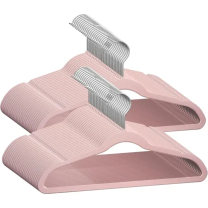 50 perchas de terciopelo premium para niños - Perchas antideslizantes para niños de 14 pulgadas - Perchas para niños ultrafinas que ahorran espacio - 360 ° Gancho giratorio,