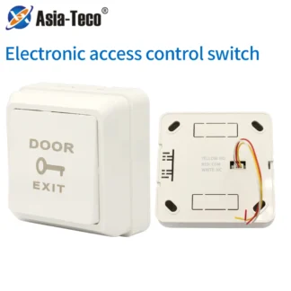 Botón pulsador de salida de puerta, Mini salida sin COM NC galo, interruptor de liberación de bloqueo de puerta con abridor de entrada de caja, accesorios de Control de acceso DC12V