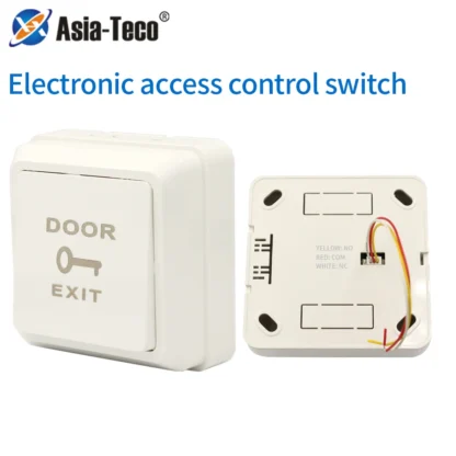 Botón pulsador de salida de puerta, Mini salida sin COM NC galo, interruptor de liberación de bloqueo de puerta con abridor de entrada de caja, accesorios de Control de acceso DC12V