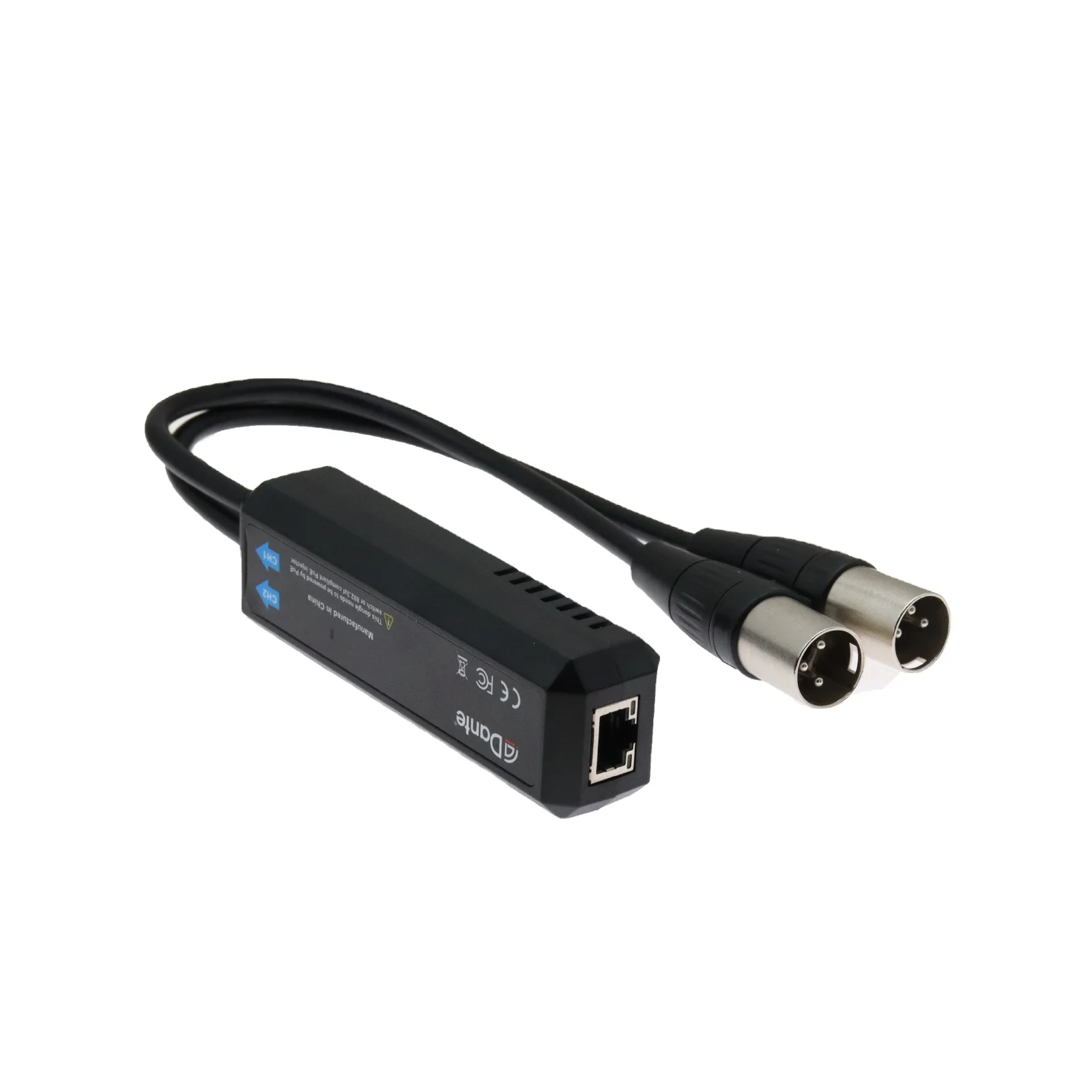 Adaptador convertidor Dongle de salida analógica Dante 2Ch
