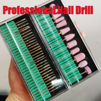 Juego de brocas profesionales de acero inoxidable para uñas, 30/12 piezas, 3/32 "(2,35mm), cortador de fresado, brocas para cutículas, brocas de Gel de eliminación rápida