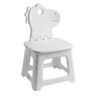 Taburete plegable con forma de conejito y dinosaurio para niños, taburete compacto con soporte para la espalda, muebles para el hogar, silla para cambiar zapatos y ducha