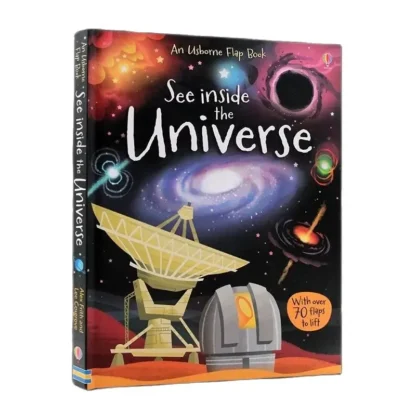 Usborne-Libro de imágenes con solapa 3D para bebé, libro educativo en inglés, ver dentro del universo, regalo para la primera infancia, libros de cuentos de lectura para niños