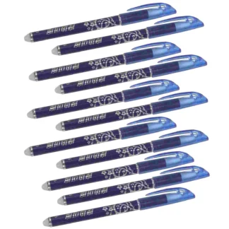 12 Uds bolígrafos borrables Gel azul 05mm tinta de borrador china para escribir punta fina para niños