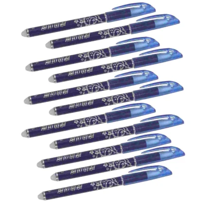 12 Uds bolígrafos borrables Gel azul 05mm tinta de borrador china para escribir punta fina para niños