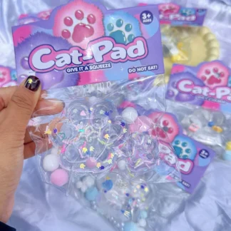 Parche transparente, juguetes de descompresión de pata de gato, dibujos animados Kawaii, antiestrés, alivio del estrés, juguetes de crecimiento lento para adultos y niños