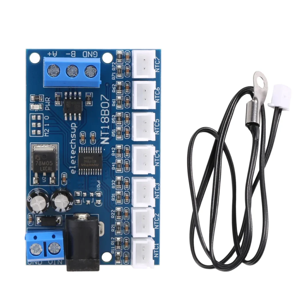 Sensor de temperatura MODBUS RTU, grabador sin papel PLC NT18B07, 7 CANALES, RS485, NTC