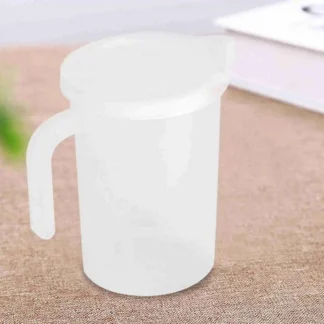 Taza medidora graduada de plástico de 500Ml/1000Ml, tazas medidoras de plástico transparente con tapa, accesorios para cocina y hornear