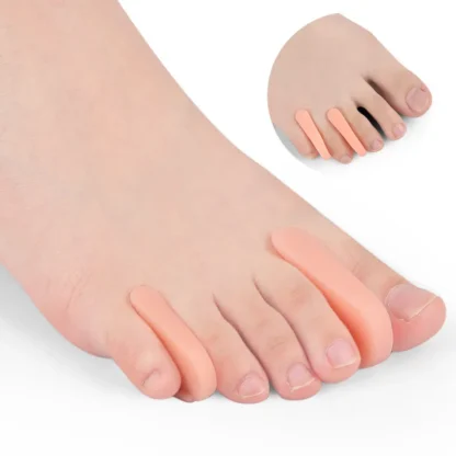 Separador de silicona para dedos de los pies, Corrector de pedicura Hallux Valgus, Protector de juanete, 2 piezas = 1 par