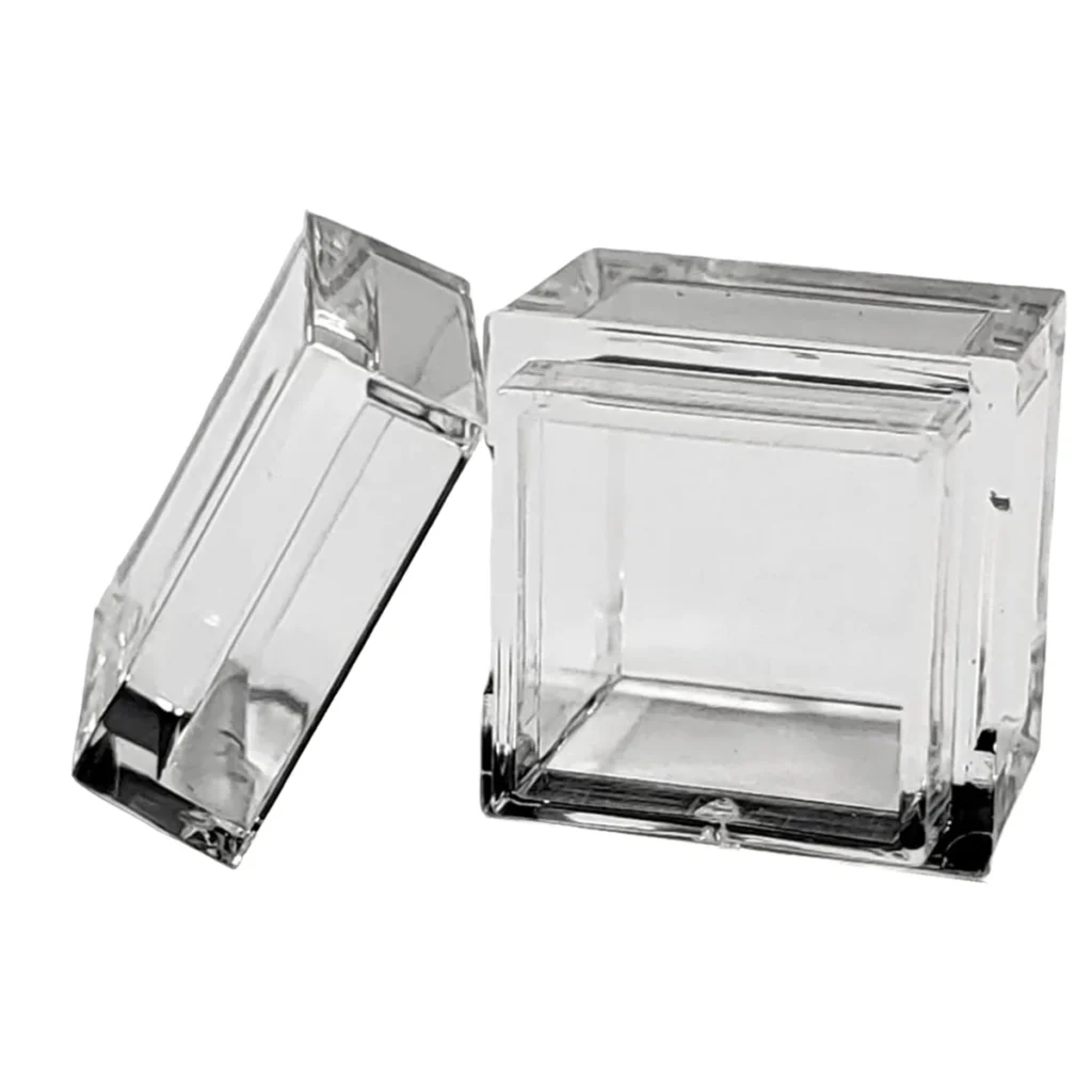 Bandejas de acrílico para elementos de 0,39 pulgadas, caja transparente de 10mm, soporte de tabla periódica para colecciones de elementos, 10 piezas