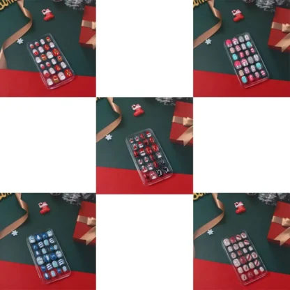 Puntas de uñas de cobertura completa, uñas postizas desmontables, regalos de Navidad, uñas postizas para niños, decoración artística de uñas DIY, uñas postizas de Navidad