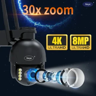 Cámara PTZ de 8MP, 4K, WiFi, HD, para exteriores, Zoom 30X, cámara IP panorámica del hemisferio de alta velocidad, detección de movimiento AI, cámara CCTV P2P