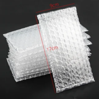 Bolsa de embalaje de burbujas a prueba de golpes, bolsas de espuma de amortiguación transparente de PE, sobre de envoltura de burbujas blancas, 9x17CM, 100 Uds.