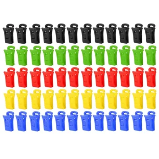 60 clips para calcetines para lavadora y secadora, clips para calcetines con ganchos, soporte para calcetines, directamente en el cajón