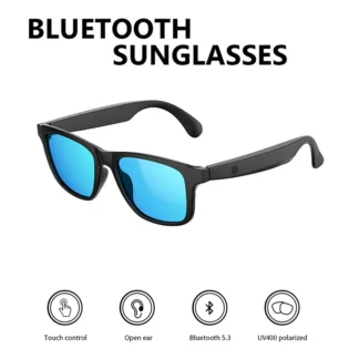 Gafas inteligentes con Bluetooth 5,3, auriculares inalámbricos, gafas de sol UV400, control táctil, llamadas, música, antiazul